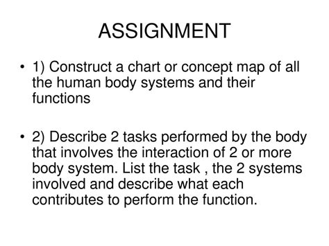 Human Body Systems Interactions Chart - Anatomy Body System