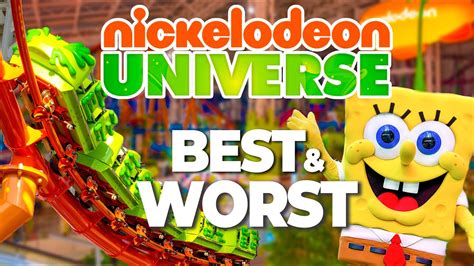 Top 10 Best & Worst Rides At Nickelodeon Universe Theme Park - American ...