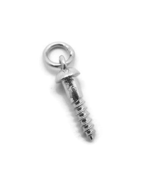 Screw 3D Pendant Charm .925 Sterling Silver!!