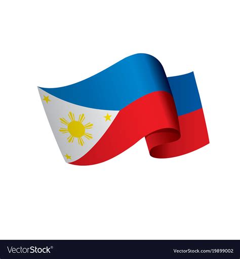 Philippines flag Royalty Free Vector Image - VectorStock