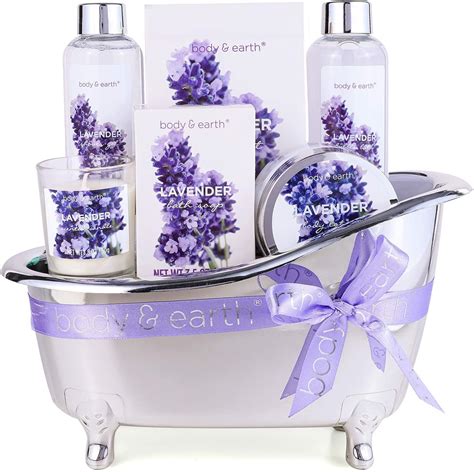 Gift Set for Women - Bath Sets for Women Gift, Body & Earth Lavender ...