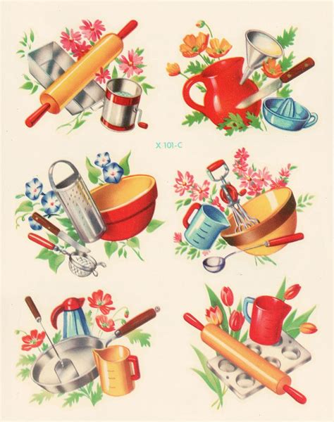 decorative transfers 3 | Kitchen decals, Vintage graphics, Vintage paper