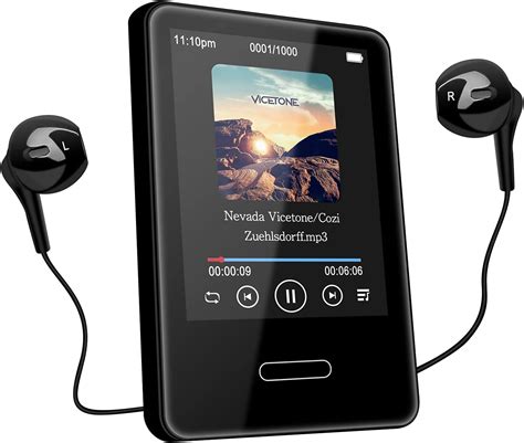 Reproductor de música MP3 Bluetooth portátil: reproductores MP3 de batería larga ultra delgado ...