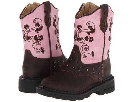 Roper Kids Western Dazzle Lights (Toddler) | Western boots, Boot straps, Toddler