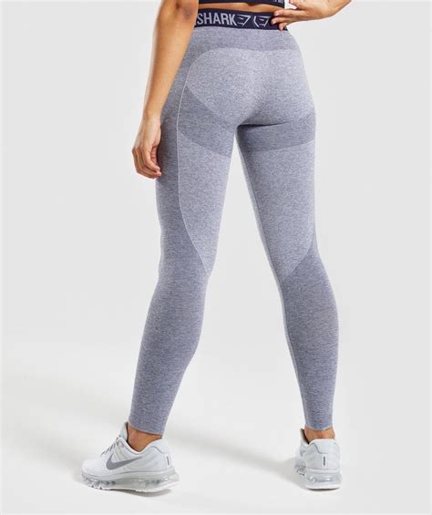 Gymshark Flex Leggings - Steel Blue Marl/Evening Navy Blue 2 | Flex ...