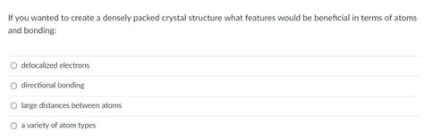 Solved The following are examples of material structure: | Chegg.com