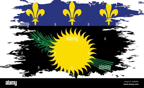 Guadeloupe flag grunge brush color image, vector Stock Vector Image & Art - Alamy