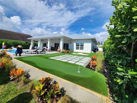 Backyard Putting Green Installation in Vero Beach - Complete Synthetic Turf