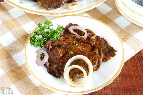 Bistek Recipe (Slow Cooker Filipino Beef Steak) | Low Carb Yum