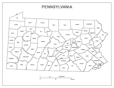 Printable Map Of Pa Counties