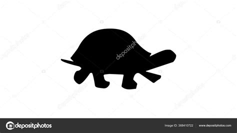 Walking Turtle Silhouette White Background Stock Photo by ©feytullah47 368410722