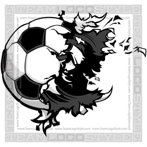 Soccer Ball Exploding Clip Art - Vector Clipart Exploding Soccer Ball