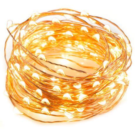 Sharper Image Solar Powered LED Outdoor Copper String Lights - Walmart.ca