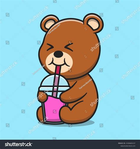 Clipart Bear With Drink