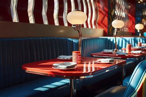 Premium AI Image | Retro american diner interior