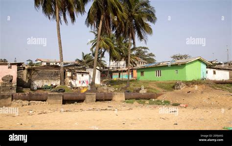 Monrovia Liberia Atlantic ocean beach trash pollution. Extreme poverty and hunger. Pollution and ...