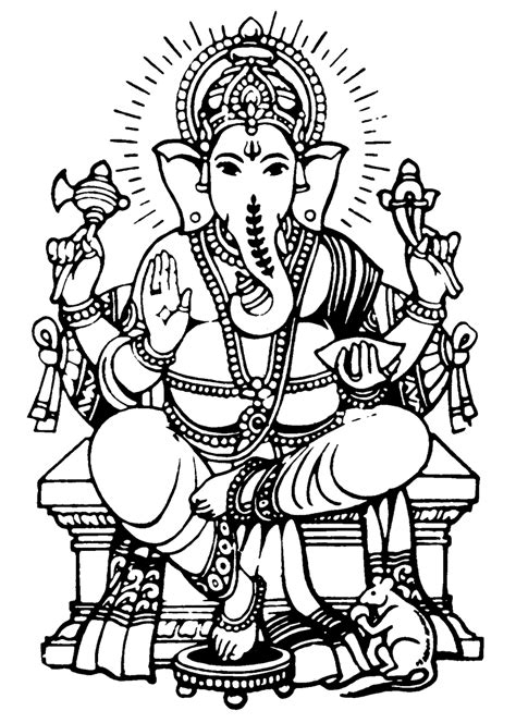 God Vinayaka Line Art - ClipArt Best