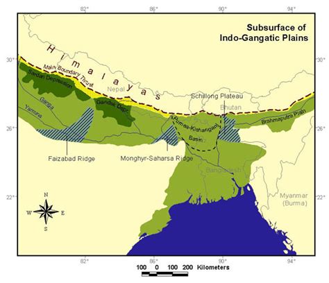 Map of Indo-Gangetic Plains (East)