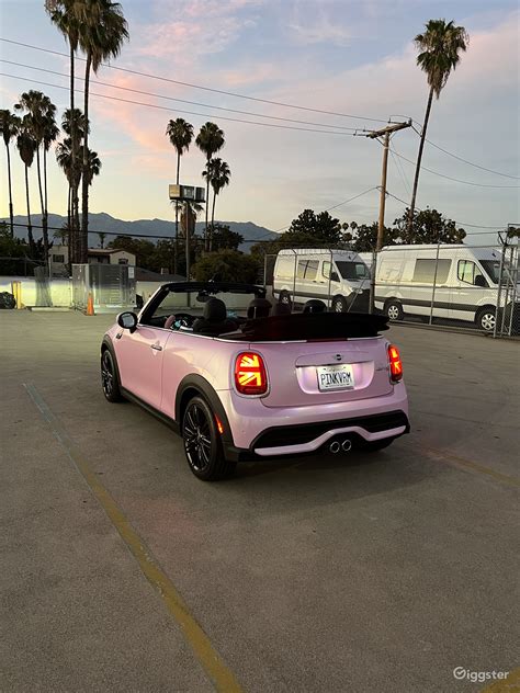 Pink convertible - Mini Cooper 2022 | Rent this location on Giggster