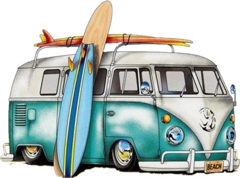 #scvan #van#freetoedit #furgoneta #combi #remixit | Vw art, Bus art, Surfboard art