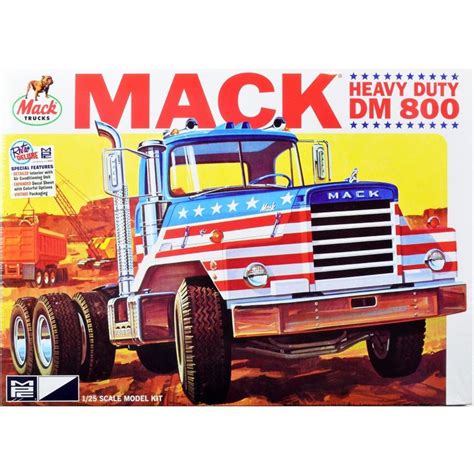 Skill 3 Model Kit Mack DM 800 Semi Tractor Truck 1/25 Scale Model by ...