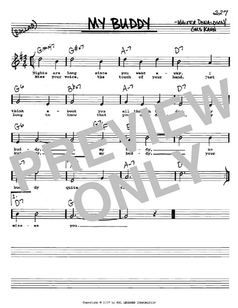 My Buddy | Sheet Music Direct