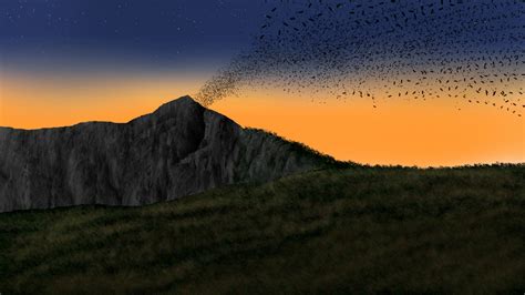 Wallpaper : digital painting, landscape, nature, bats, cave 1920x1080 ...