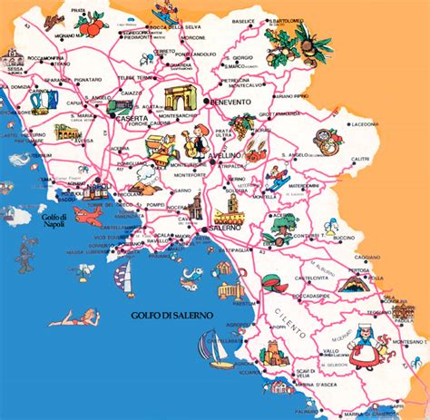 Map of the Campania region