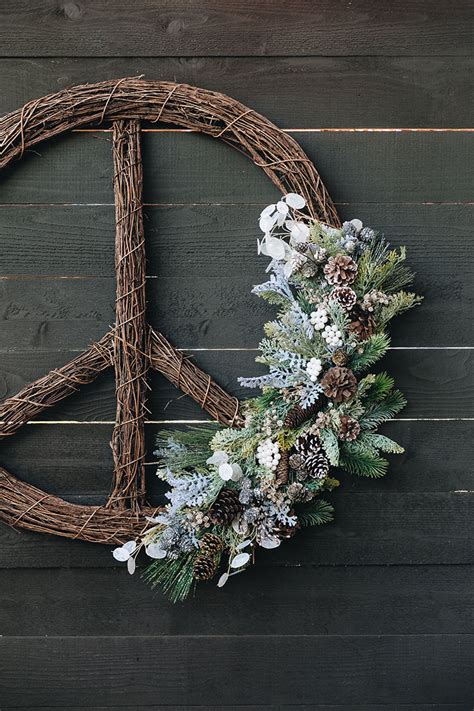 Make a Statement This Holiday Season with a Giant Peace Sign Wreath