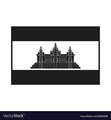 Flag of cambodia on white background Royalty Free Vector