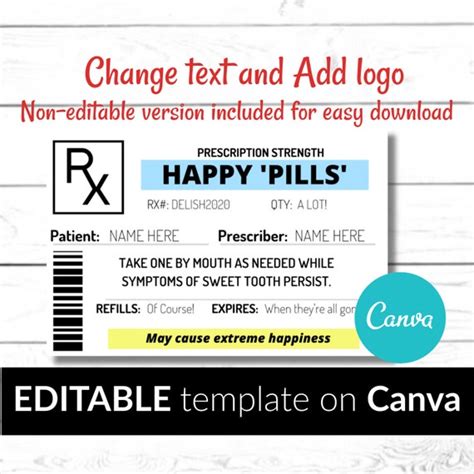 Editable Rx Label Template Ideally when they select the checkbox or ...