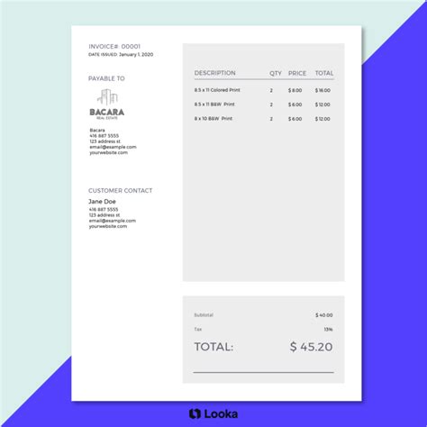 Invoice Template Guide: How to Write an Invoice (+ 18 Invoice Examples) - Looka