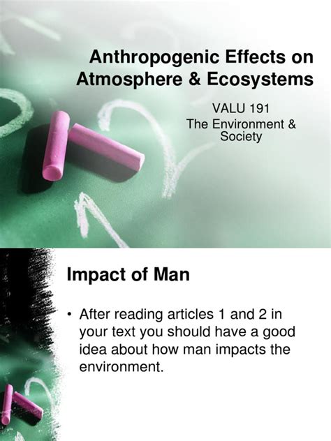 Anthropogenic Effects On Atmosphere & Ecosystems - 1 | PDF | Ozone Depletion | Global Warming