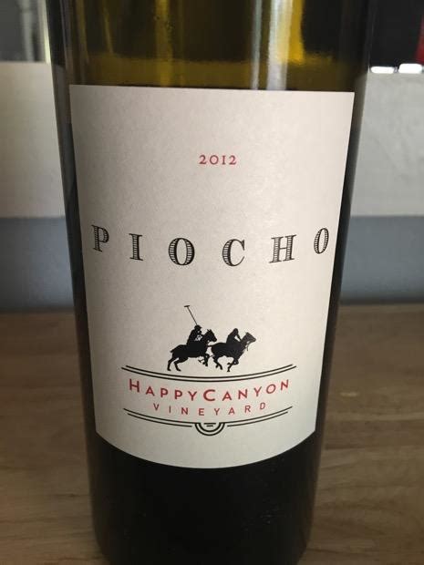 2012 Happy Canyon Vineyard Sauvignon Blanc Piocho, USA, California, Central Coast, Happy Canyon ...