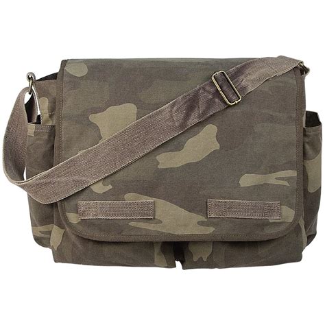 Vintage Washed Canvas Messenger Bag