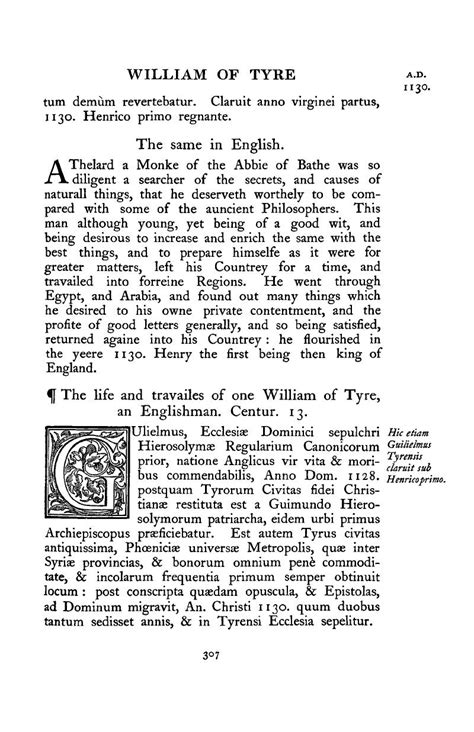 The voyage of William Archbishop of Tyre to Jerusalem and to the citie ...