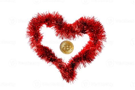 Christmas lights in the shape of heart on whitebackground 17463707 ...