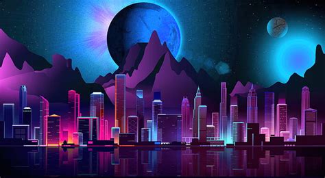 City Futuristic Retro, city, artist, artwork, digital-art, neon ...