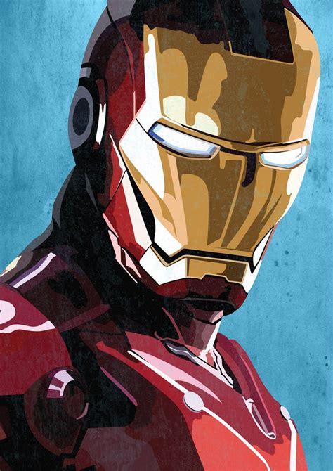 Iron Man Print Poster Tony Stark Digital Art Poster Framed - Etsy