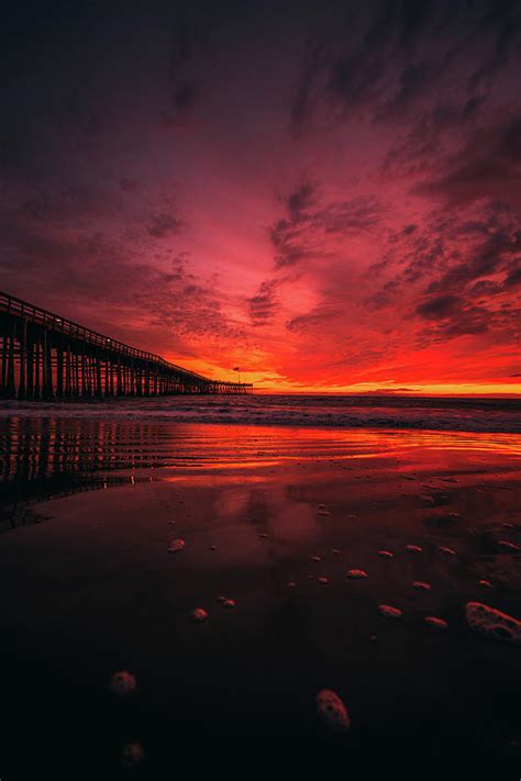 Ventura Beach Pier Lava Sunset Photograph by Organic Originals - Fine Art America