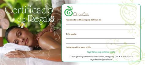 Certificado De Regalo Spa - farez