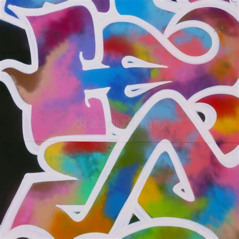 Colorful Background of Graffiti Painting Artwork with Bright Aerosol Strips on Metal Wall Stock ...