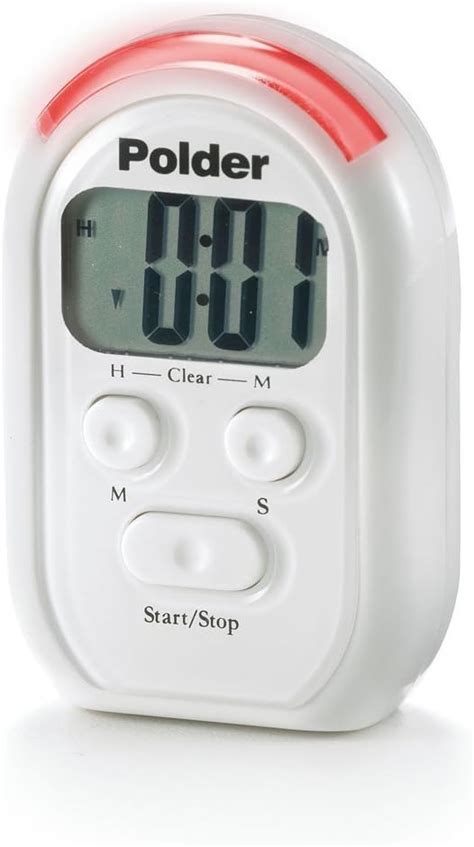 Polder Digital Timer with Vibrating, Audible, and Illuminated Alarm: Amazon.co.uk: Kitchen & Home