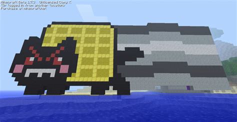 Pixel Art Minecraft Grid Nyan Cat