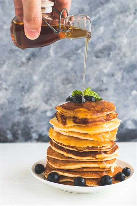 Keto Pancakes with Maple Syrup - Perfect breakfast egg replacement