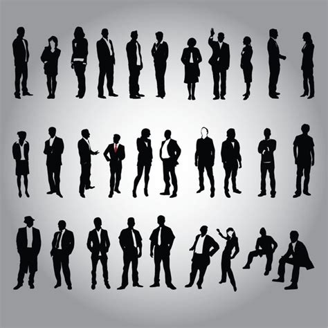 Business People Silhouette Vector Set Free vector in Encapsulated ...