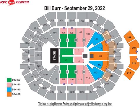 Seating Charts | KFC Yum! Center