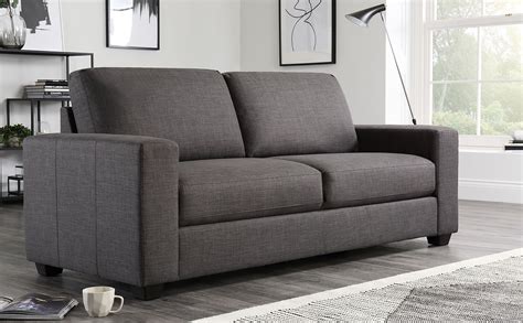 Modern and Chic Slate Grey Fabric Sofa