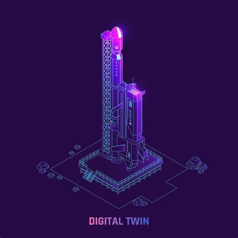 Free Vector | Digital twin simulation technology isometric illustration