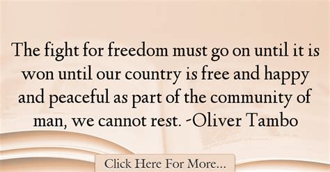 Oliver Tambo Quotes About Freedom - 24371 | Freedom quotes, Quotes, Freedom